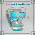 clear shot glass with dolphin logo